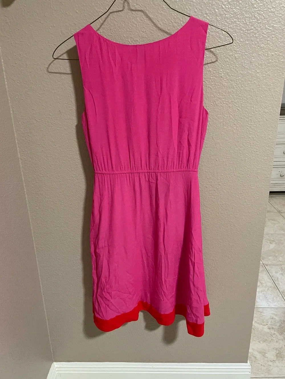 Kate Spade Pink Sleeveless Tie-Neck Dress
